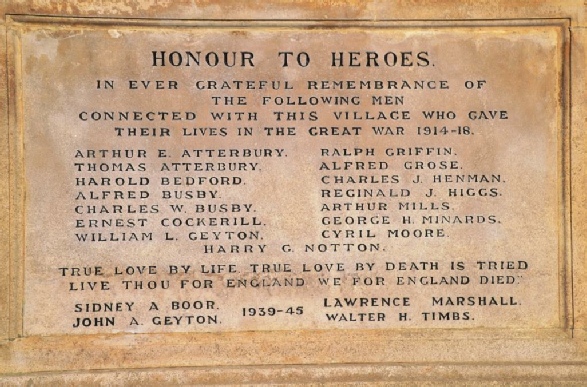 Cogenhoe War Memorial